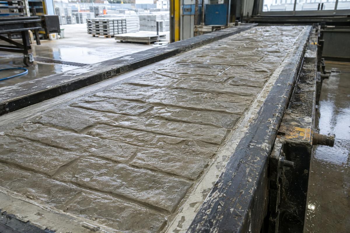 Used formliner showing normal wear on a casting bed