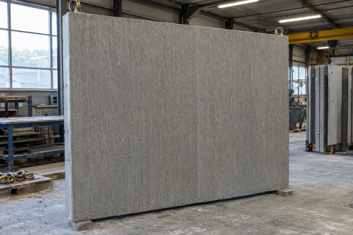 Textured precast panel with seam hidden neatly on the panel joint