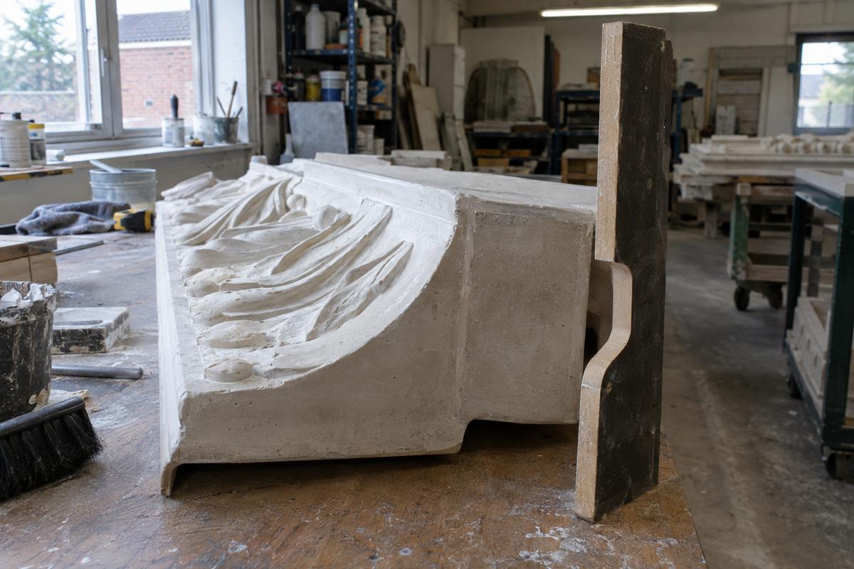Profile template showing a flared relief that would create an undercut