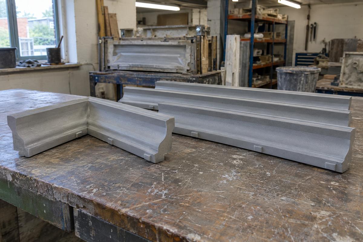 Straight and corner feature band inserts made from one profile