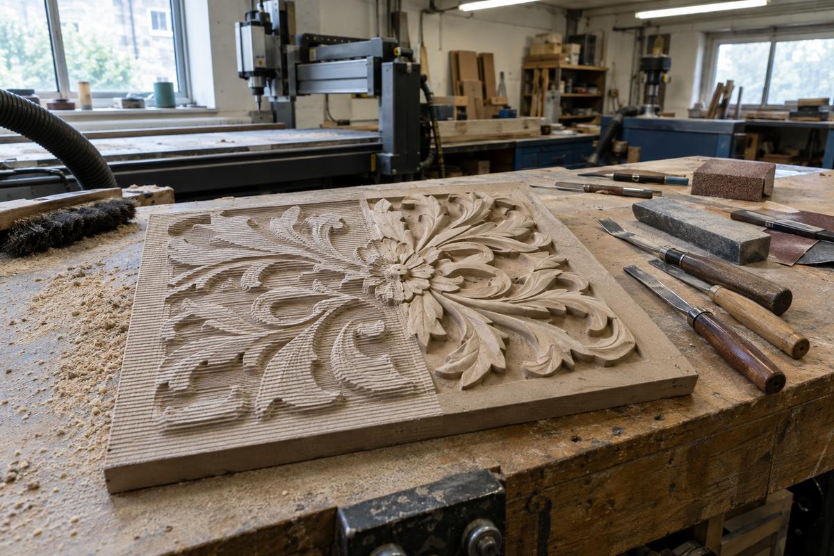 Heritage pattern showing machined geometry and hand-finished detail
