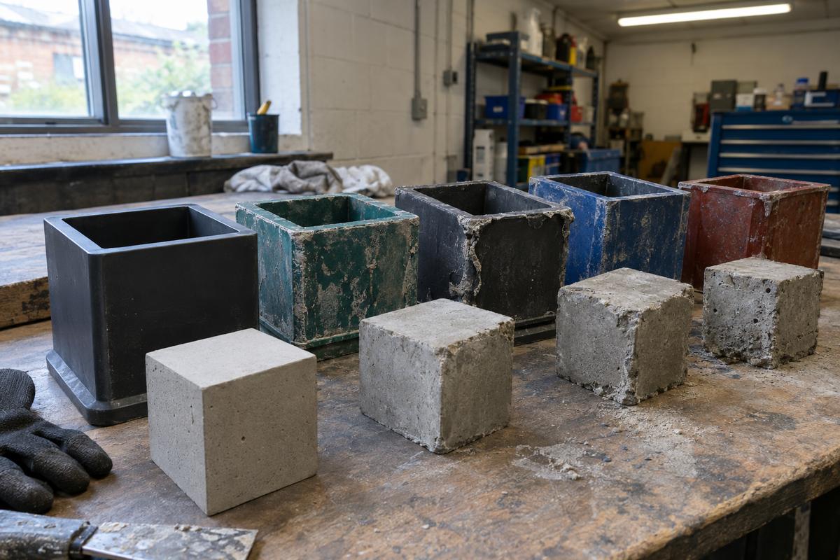 Used mould samples showing different levels of wear and edge damage