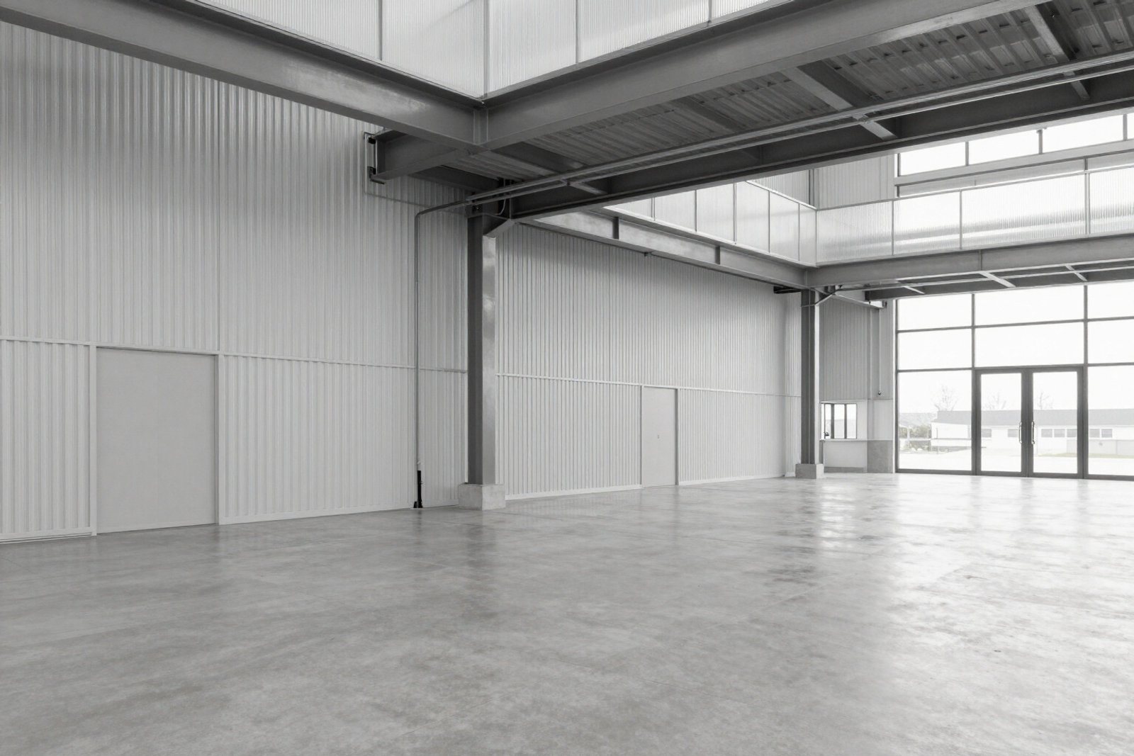 The unit at Waterloo Park standing empty, photographed before fit-out.