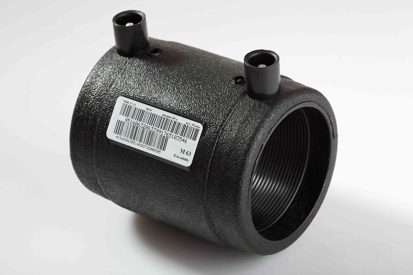 Electrofusion pipe coupling: an embedded heating wire moulded into the fitting.