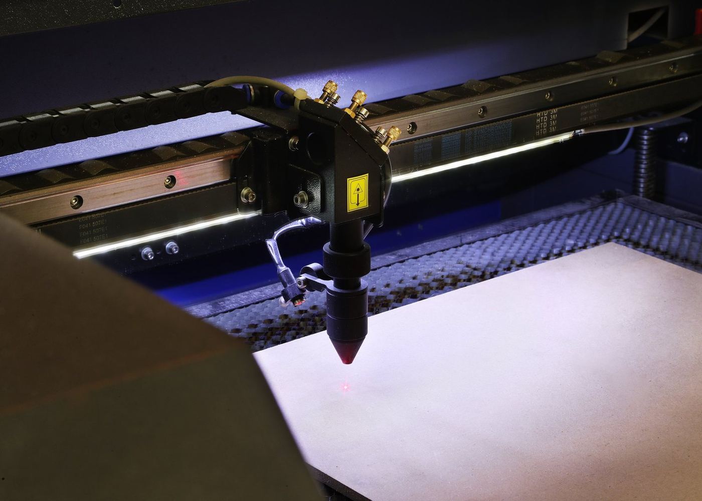 CO2 laser cutter in the TCI workshop.