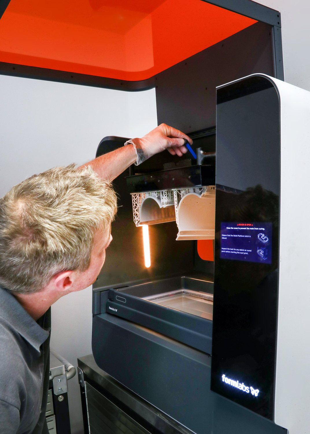 Large-format resin printer in the TCI workshop