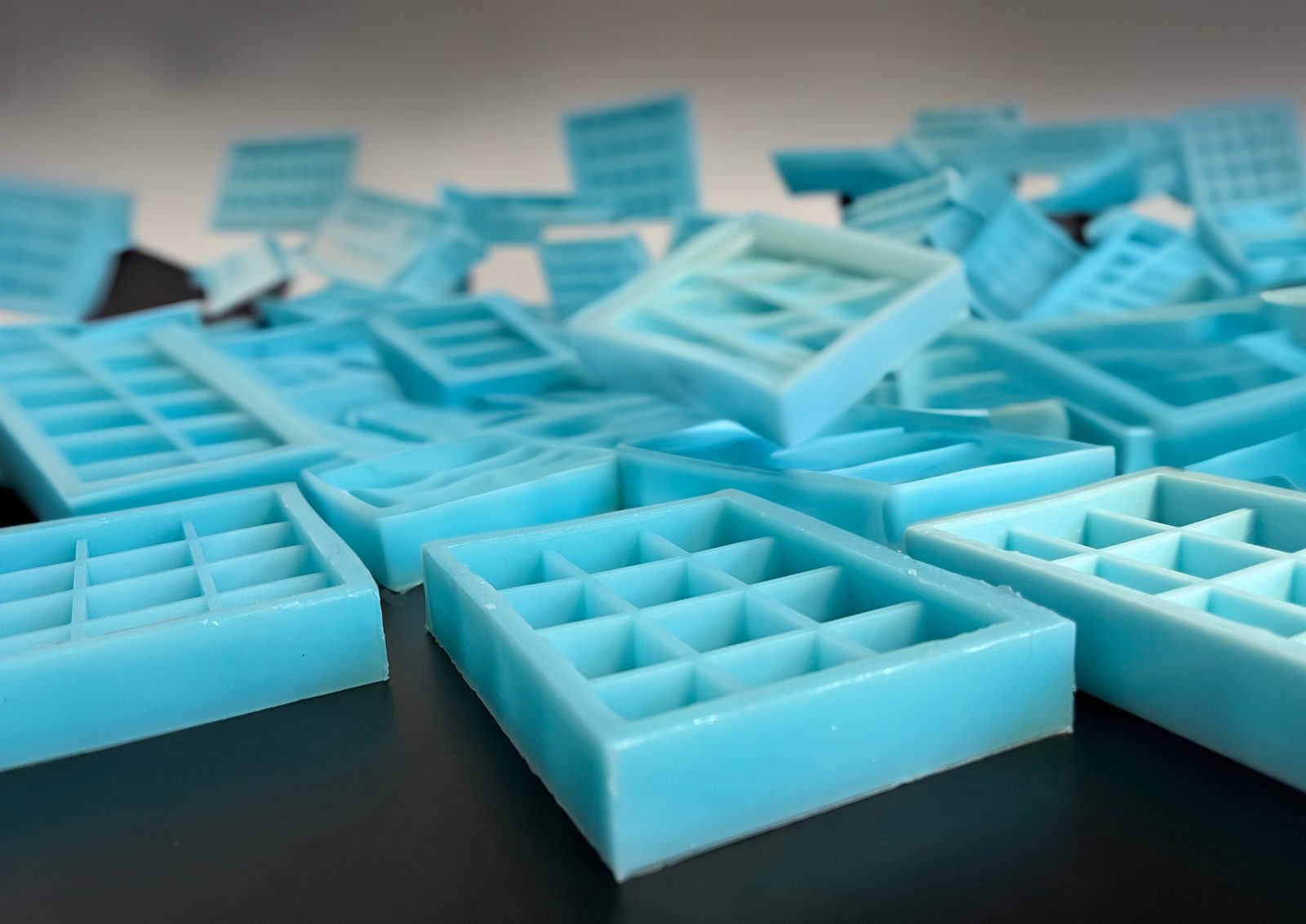 Finished TCI silicone trays ready for dispatch